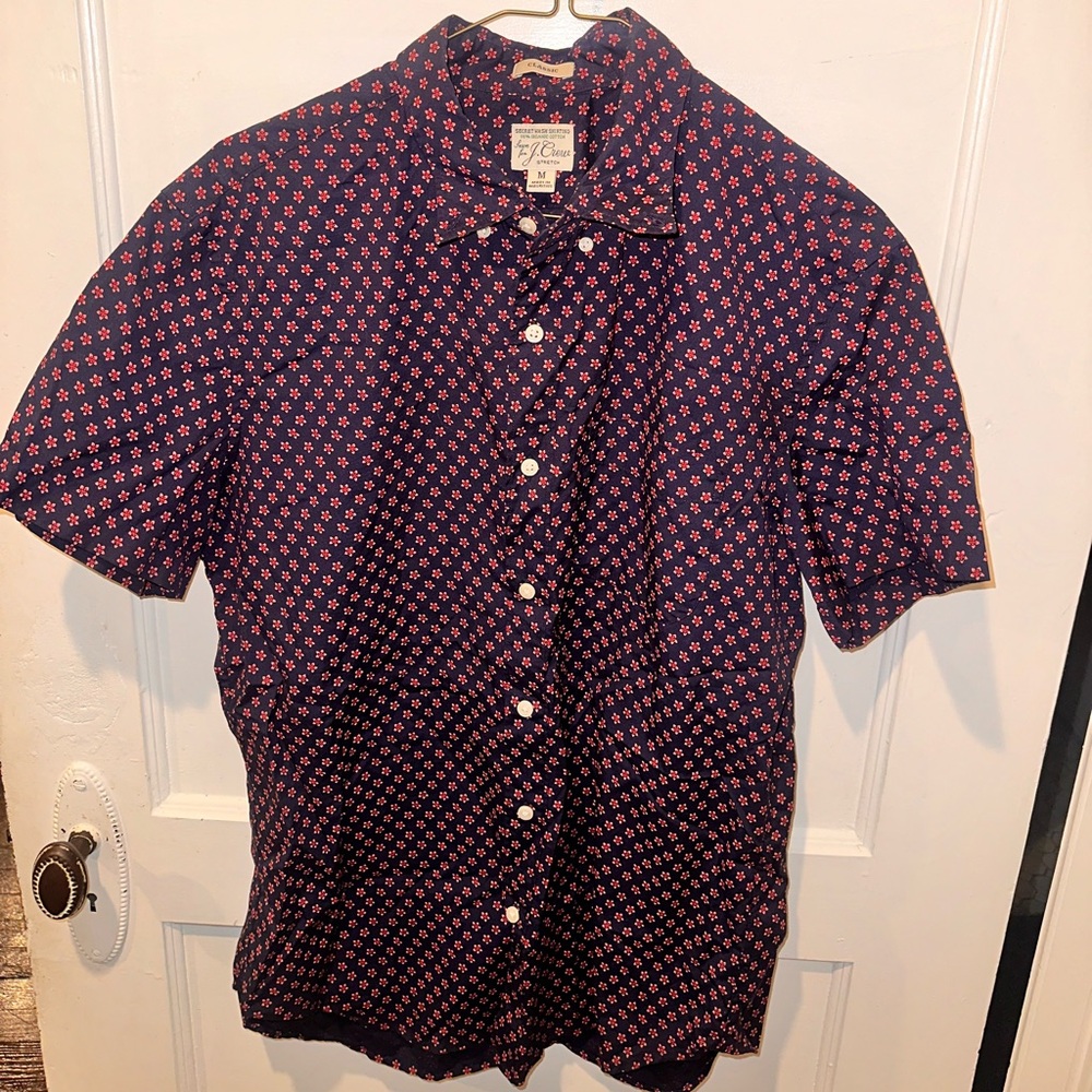 Short Sleeve J Crew Floral Button Up
